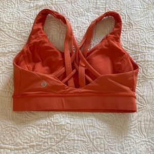 Lululemon sports bra orange size 6